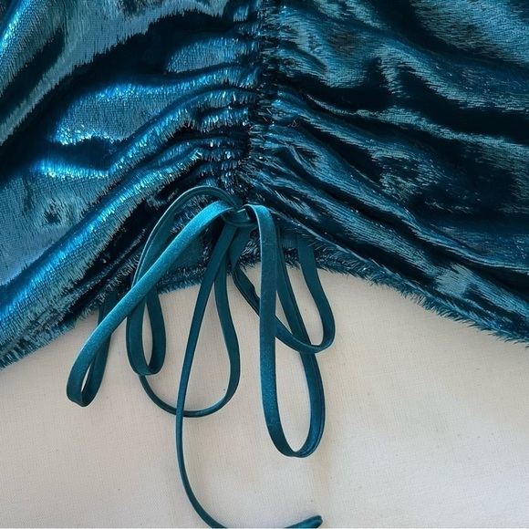 Cinq A Sept Shiny Astrid Dress in Teal Topaz - Picture 8 of 16